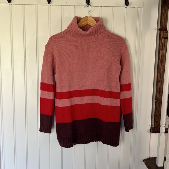 Ann Taylor Sweater - Color Block Turtleneck - Picture 1 of 5